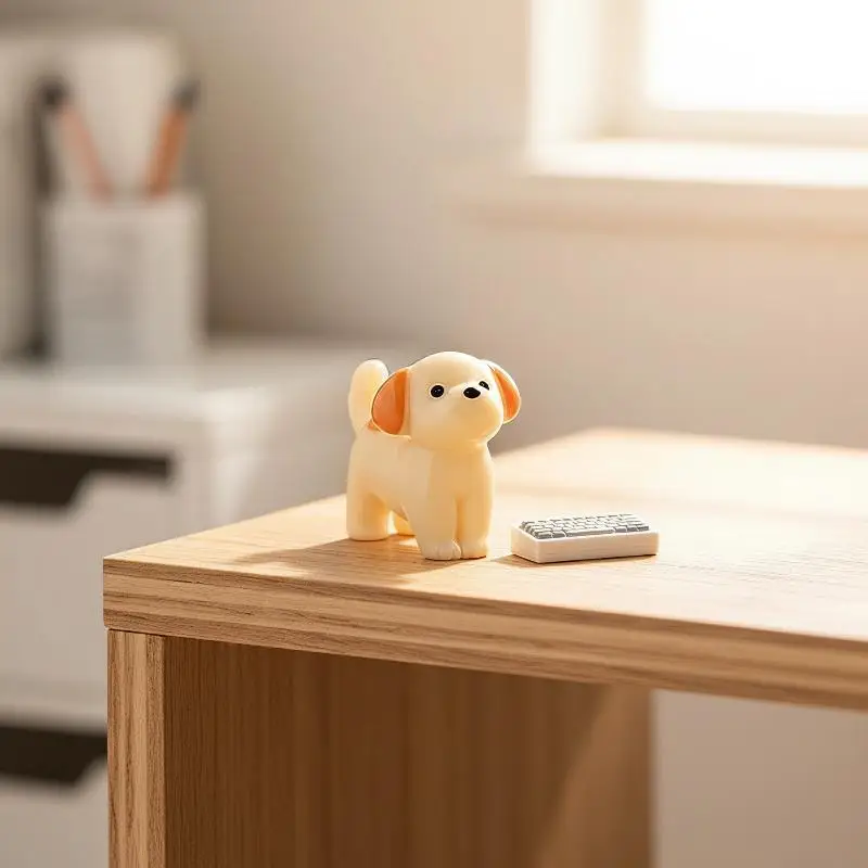 4PCS Adorable Sleeping Puppy Resin Ornaments Mini Cute Figurines for Car Dashboard Holiday Souvenir Gifts Free Shipping