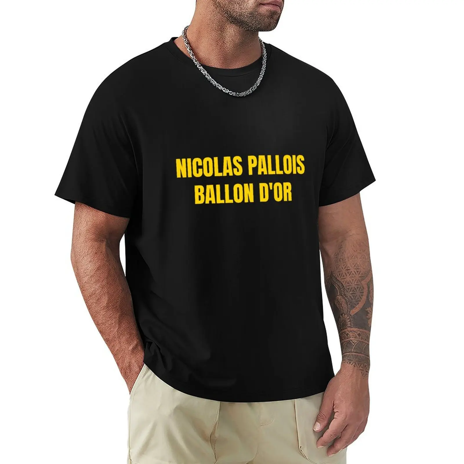Nicolas Pallois Ballon d'or T-Shirt Big Size Short Sleeve Tee for Men