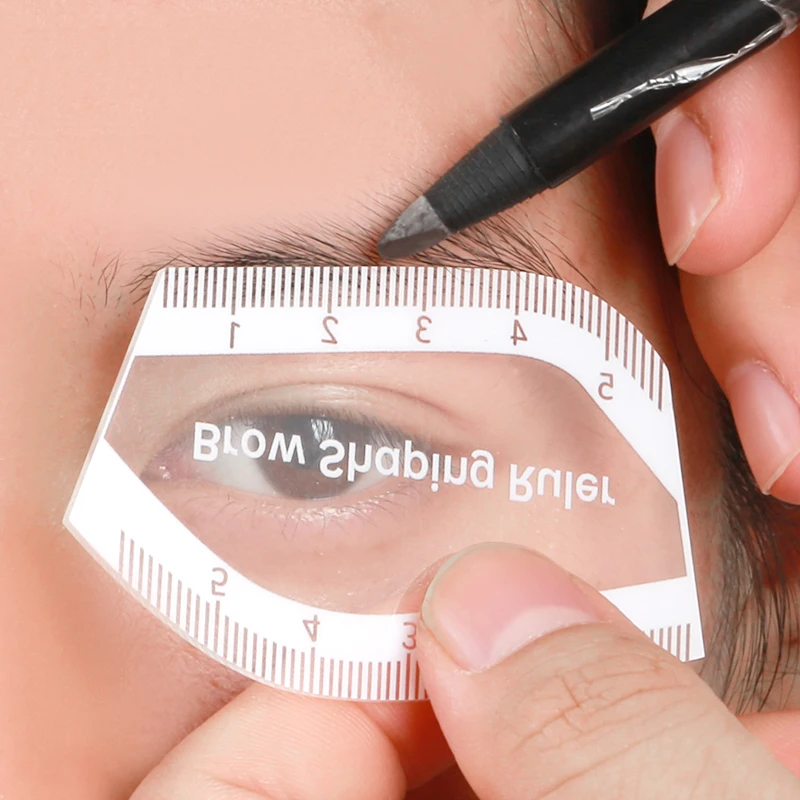 1 PC Brow Mapping Heerser Wenkbrauw Heerser 1 Minuut Snelle Tekening Ontwerp Brow Gemakkelijk Tool Microblading Permanente Mekup stencils