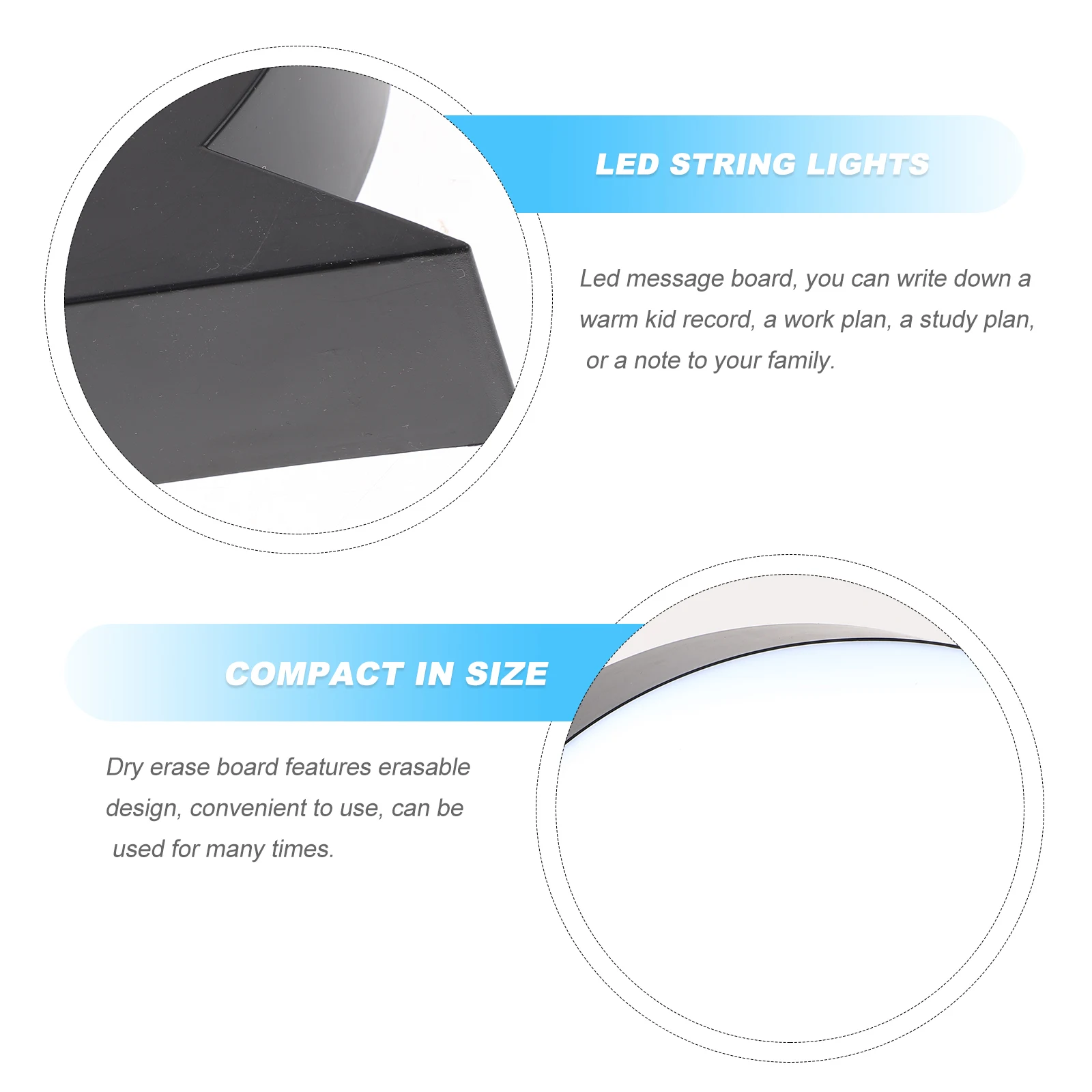 LED Handwriting Message Light Box Dry Erase Board Smooth Writing Surface Erasable Large Message Board Home Office