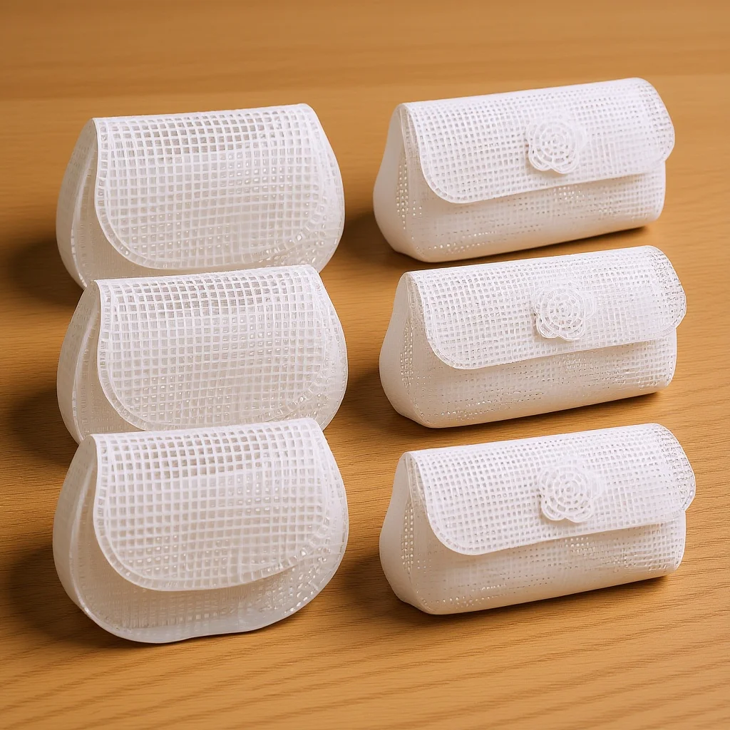 6pcs Plastic Mesh Canvas Sheets 2mm Holes DIY Handbag Making Supplies Clear Purse Accessories Crochet Craft Sewing Sheets