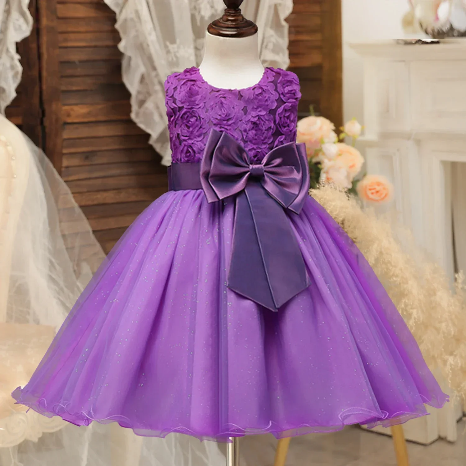 Flower Girls Dress for Wedding Princess Party Dresses Children\'s Clothing Kids Dresses for Girls for 4 6 8 9 10 Yrs Summer Dress