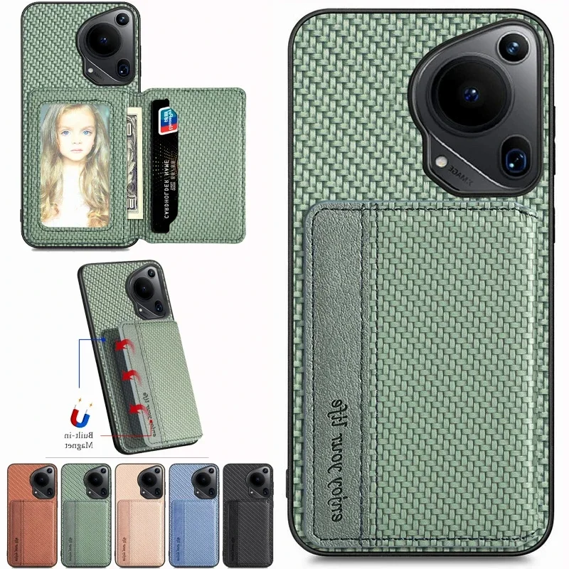 Case For Huawei Pura 70 Pro Plus 70 Ultra Wallet Card Holder Leather Phone Cover for Huawei P60 P50 Pro Magnetic Stand Bag Cases