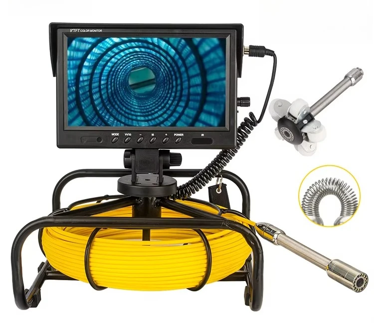 New 9-inch 1080P high-definition screen 512Hz self-leveling detection drainage pipe camera