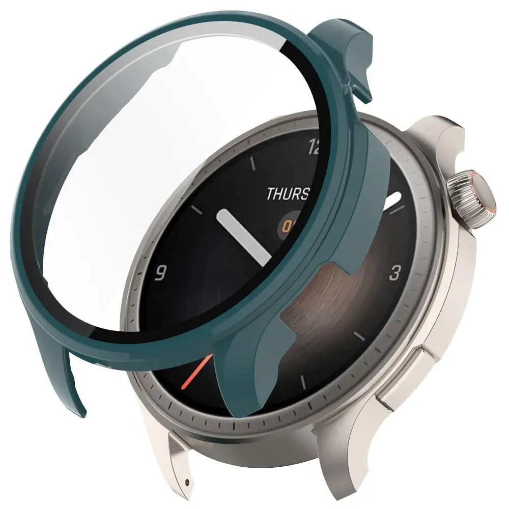 Full Cover Screen Protective Case for Amazfit Balance Hard Edge Shell Glass Screen Protector Case for Amazfit Balance Smartwatch