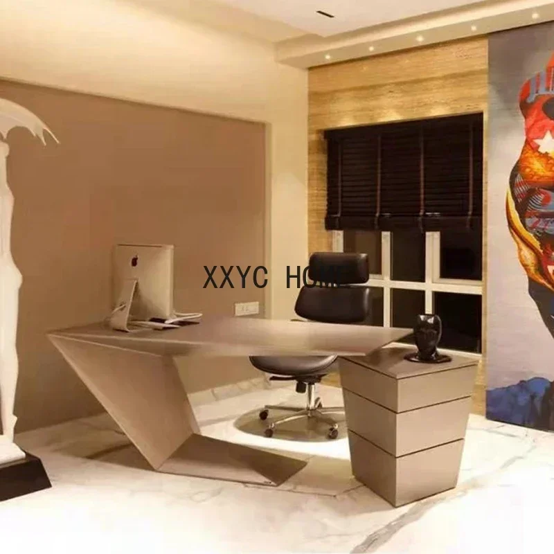 Italian Desk Modern Minimalist Designer Model Desk Office Creativity Desk Customization