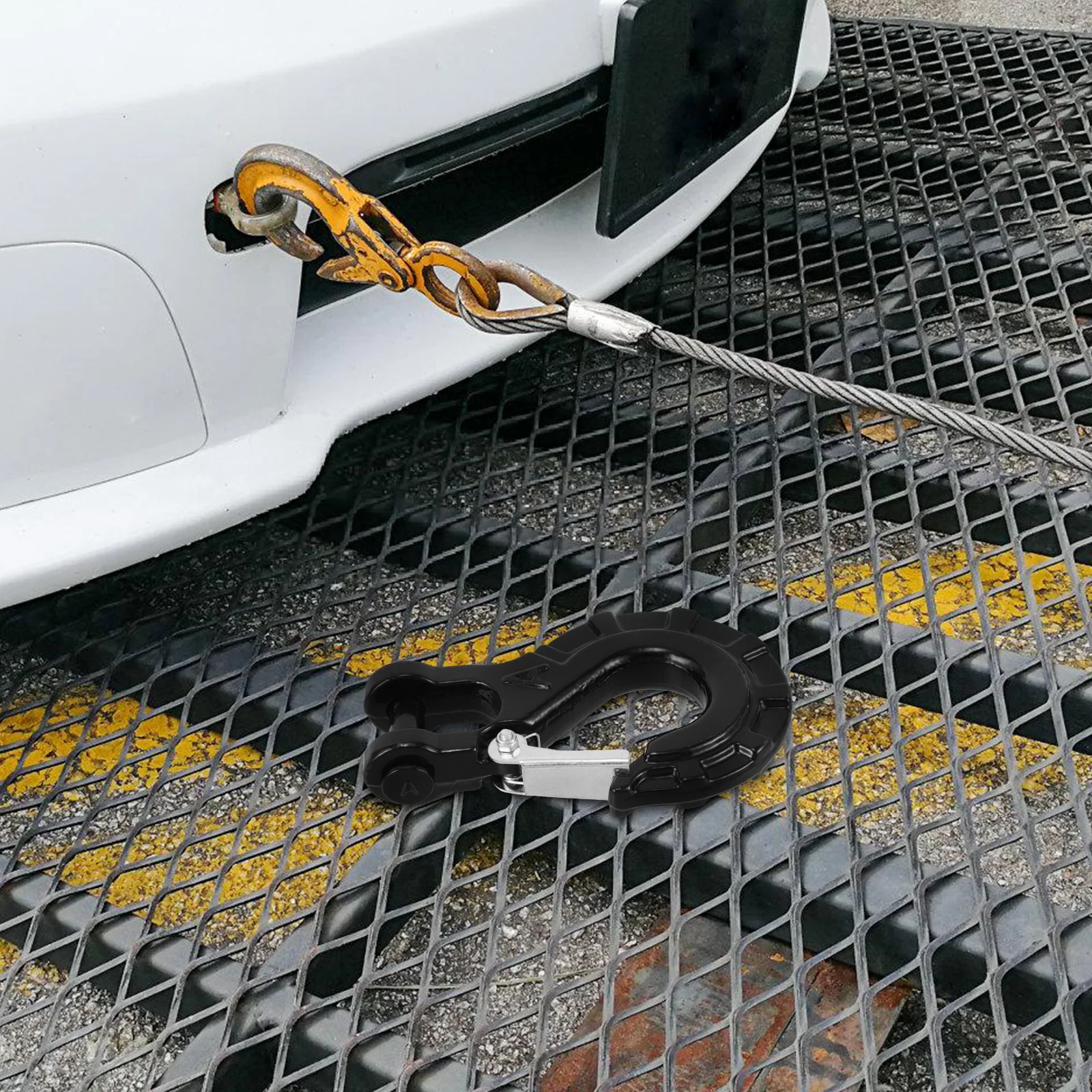 

Forged Winch Hook Heavy Duty Alloy Steel Safety Latch Off-Road Towing Recovery Hook For Suv Truck Trailer