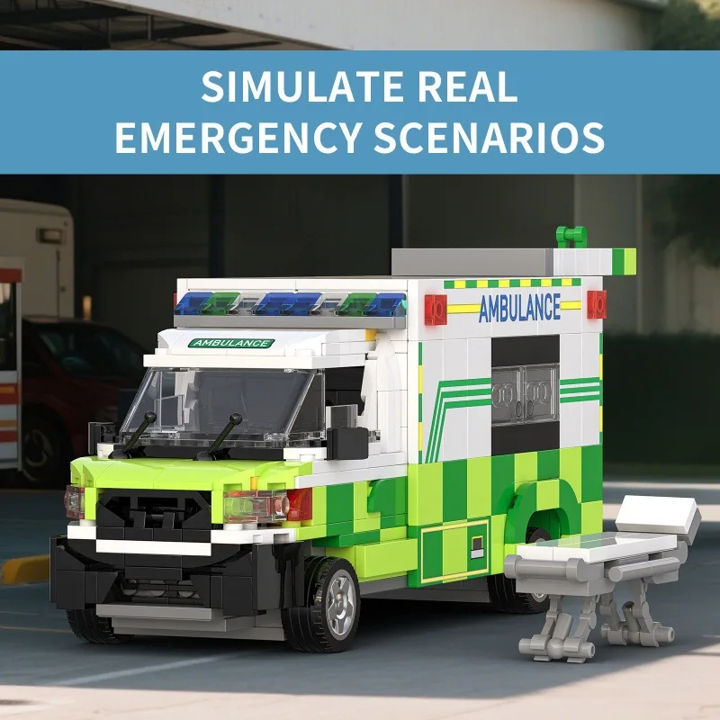 

66040 MOC Detailed AMBULANCE Model Building Block Bricks Puzzle Assembly Children Toy Birthday Christmas Gift Kid
