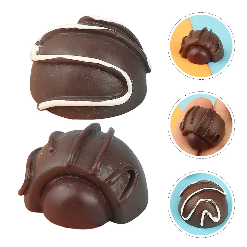 

12 Pcs Decorate Simulation Chocolate Chocolates Resin Multi-function Interesting