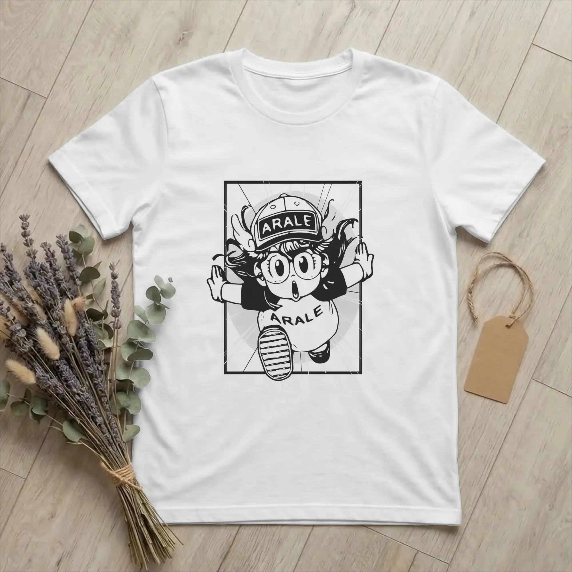 Arale Dr Slump Anime  T Shirts Toriyama Manga 90s Cotton Clothing Humorous Short Sleeve Round Neck Tee Shirt