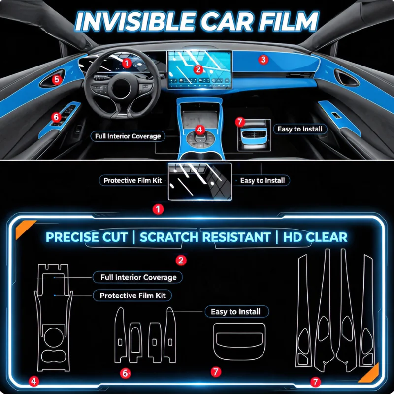 For 2025 models of new BYD Seal EV interior protection screen center console film car interior decoration supplies