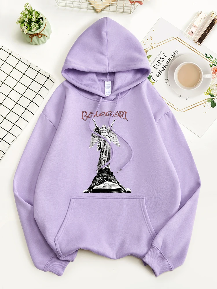 Saint Angel Portrait Sculptureprint Cotton Hoody Hooded Cotton Tracksuit Fashion Hat Rope Sweatshirt Loose Warm Loose pullover