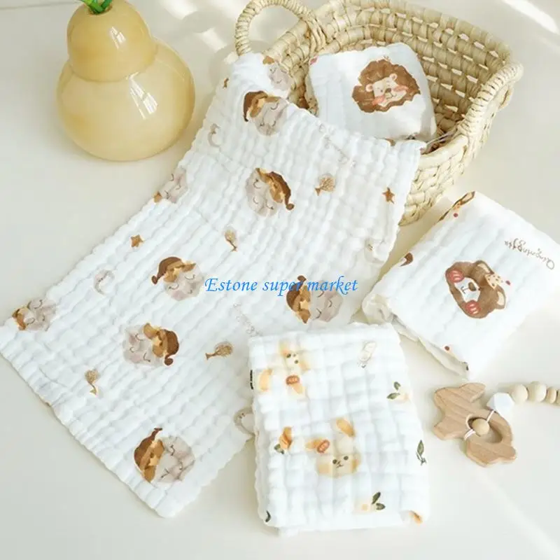 

090B Baby Towel 6Layers Handkerchief Drooling Bib Burp Cloth Soft Sweat Absorb Towel