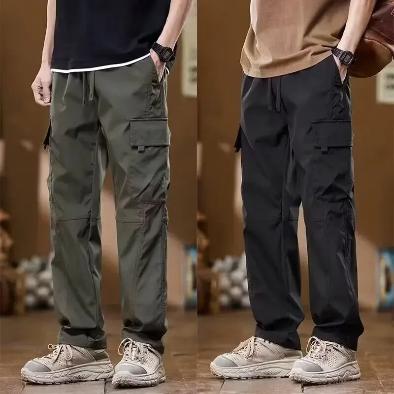 Men's Work Pants, Loose Straight-cut New Multi-pocket Youth Pants, Men's Casual Pants, Spring/autumn Style