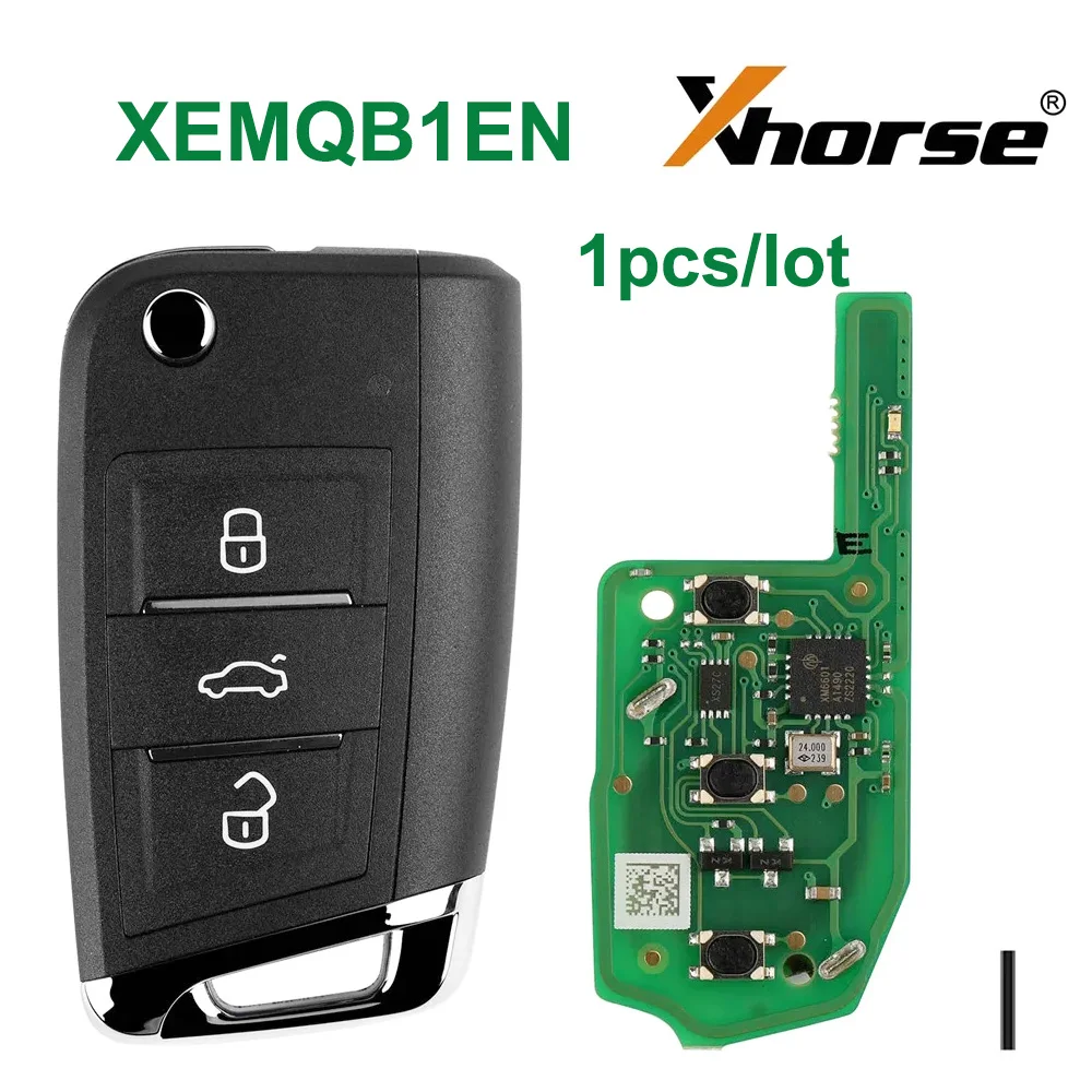 

1PCS XEMQB1EN Xhorse Super Remote Key MQB Style 3 Buttons Built-in Super Chip for VW for VVDI2/VVDI KEY TOOL MAX