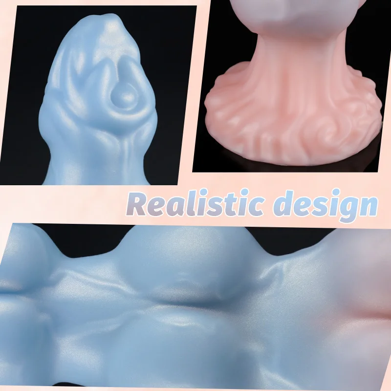 Monster Gourd Egg Dildo Fantasy 3 Knot Dildo Soft Silicone Hands-free Dildo Big Suction Cup G-spot Penetration Anal Sex Toys 18+ - Image 3