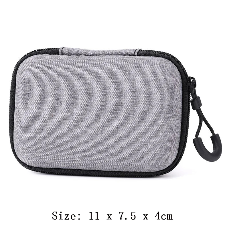 Tragbare Kopfhörer-Tasche mit Reißverschluss für Airpod Earpods KZ BA10 AS10 ES4, Ladekabel-Zubehör, Mini-Aufbewahrungstasche