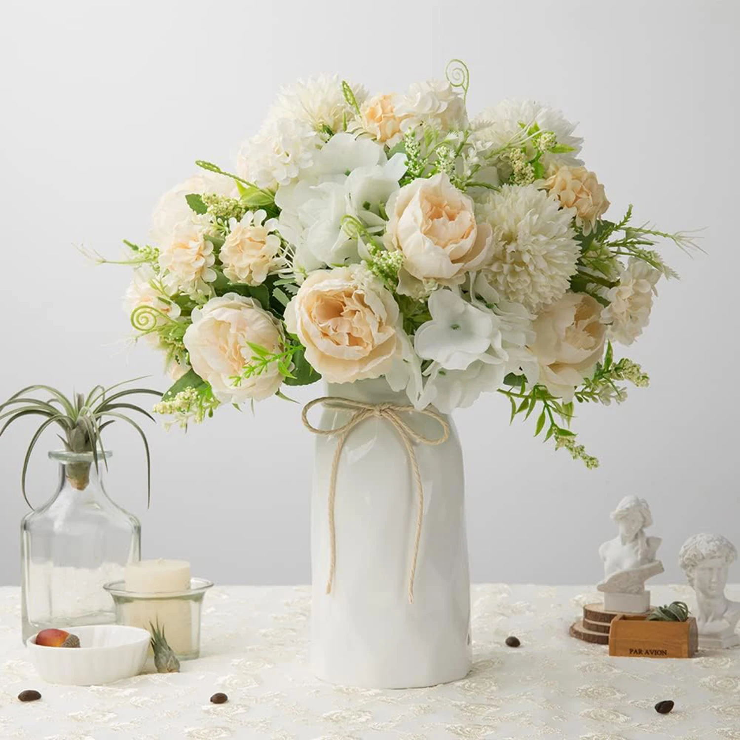 1PC Künstliche Blumen Seide Hortensien Festival Dekor Valentinstag Haus Zimmer Garten Party Hochzeit Braut Zubehör Gefälschte Pfingstrose