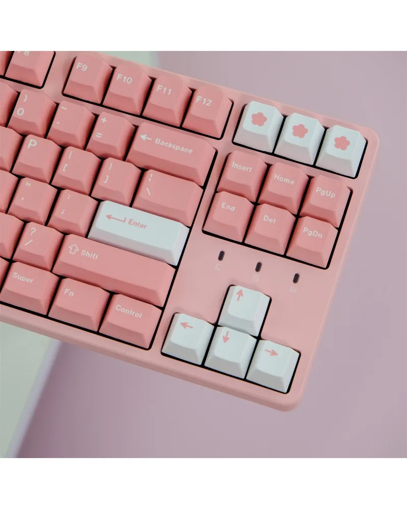 Peach Blossom 129 Key PBT Original Highly Sublimated Mechanical Keyboard Keycaps