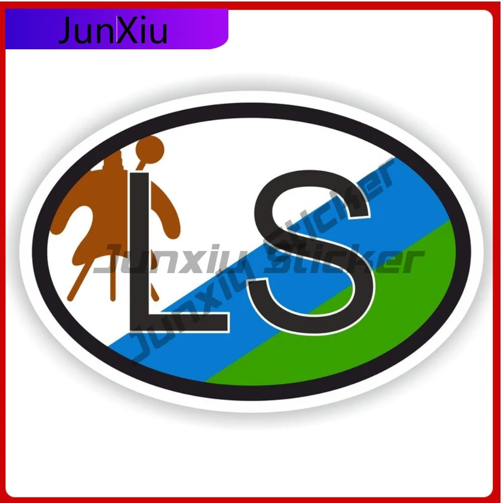 

Lesotho Country Code Ls Oval Sticker With National Flag Badge Sticker Tuning Car Accessories And Decals For Camper Van Vintage