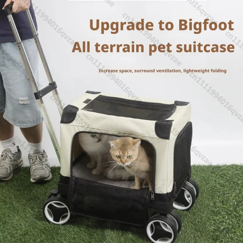 Foldable Zipper Large-capacity Cat Bag New Portable and Breathable Small Dog Multi-cat Carrying Bag