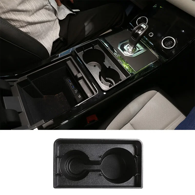 ABS Car Styling Center Console Water Cup Holder Storage Box For Range Rover Evoque 2020-23 Beverage Holder Interior Accessories