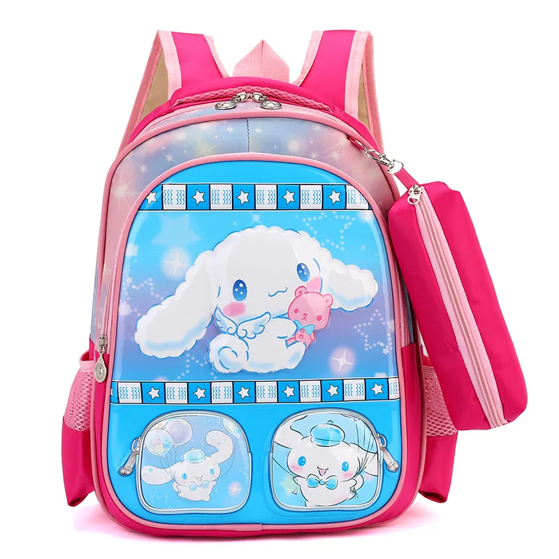 

Sanrio cute cartoon hello kitty backpack children's large capacity schoolbag with pen case for boys and girls