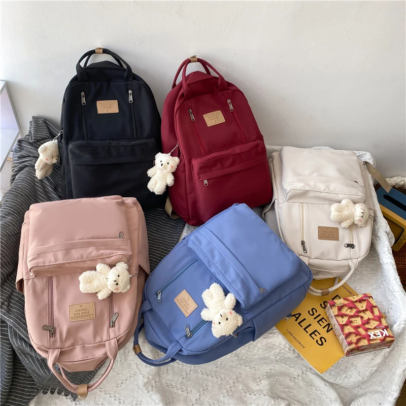 Many Pocket Women Backpack High Quality Youth Waterproof Backpacks for Teenage Girls Female School Shoulder Bag Bagpack