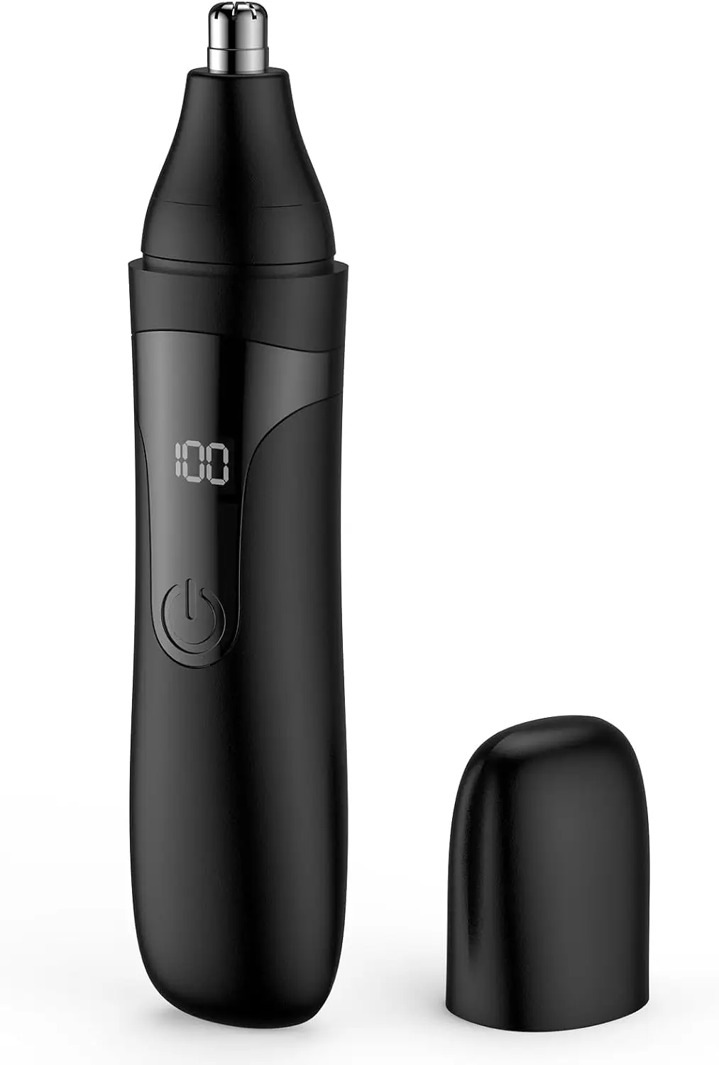 

Rechargeable Painless Nose Hair Trimmer for Ear & Eyebrow, Dual Edge Blades Easy Clean (Black)