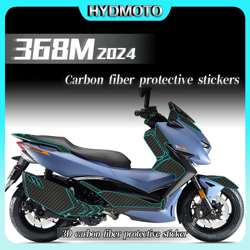 For ZONTES ZT368M 368 M 368m 2024 3D carbon fiber fuel tank sticker body protection sticker film modification accessories