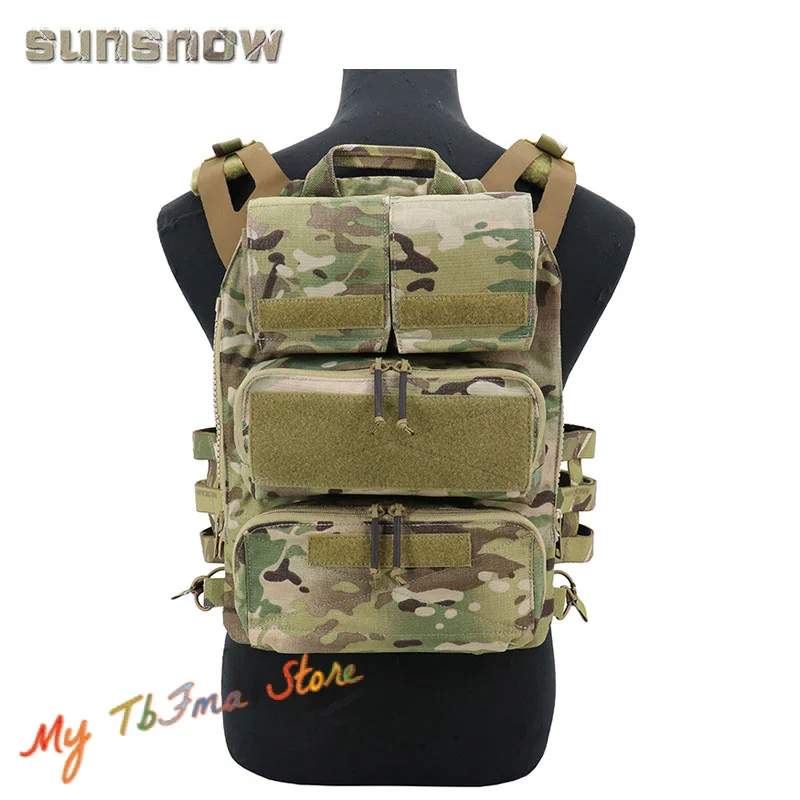 SUNSNOW New Tactical Zip-On Panel Zipper Back Panel Attachment Pouch Storage Bag For JPC 2.0 AVS Vest