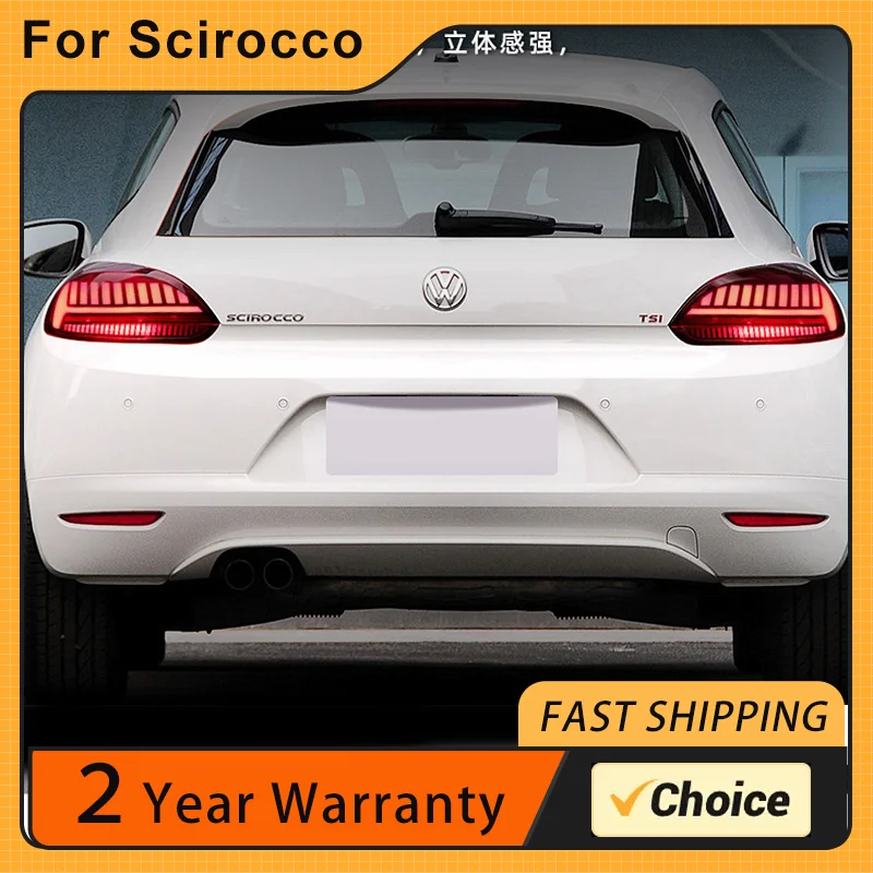 

Светодиодные задние фонари для Volkswagen Scirocco 2009-2014, задние фонари в сборе, светодиодные фары дальнего света, стоп-сигнал, светодиодный последовательный указатель поворота