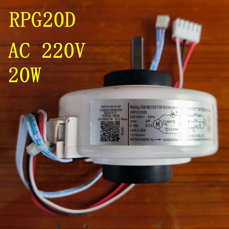 

For Midea Air Conditioning FAN MOTOR FOR ROOM AIR CONDITIONER RPG20D AC220-240V 20W 0.20A Parts