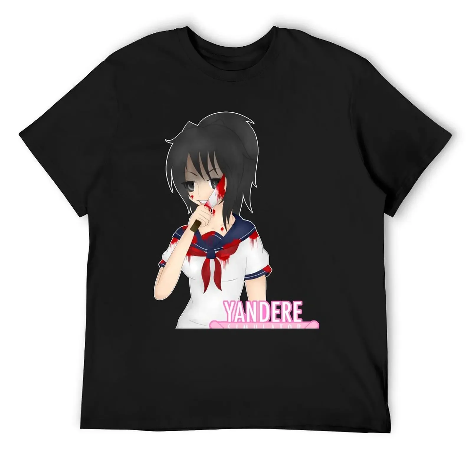 Yandere Simulator: Yandere Chan 2 T-Shirt custom t shirt kawaii clothes fruit of the loom mens t shirts