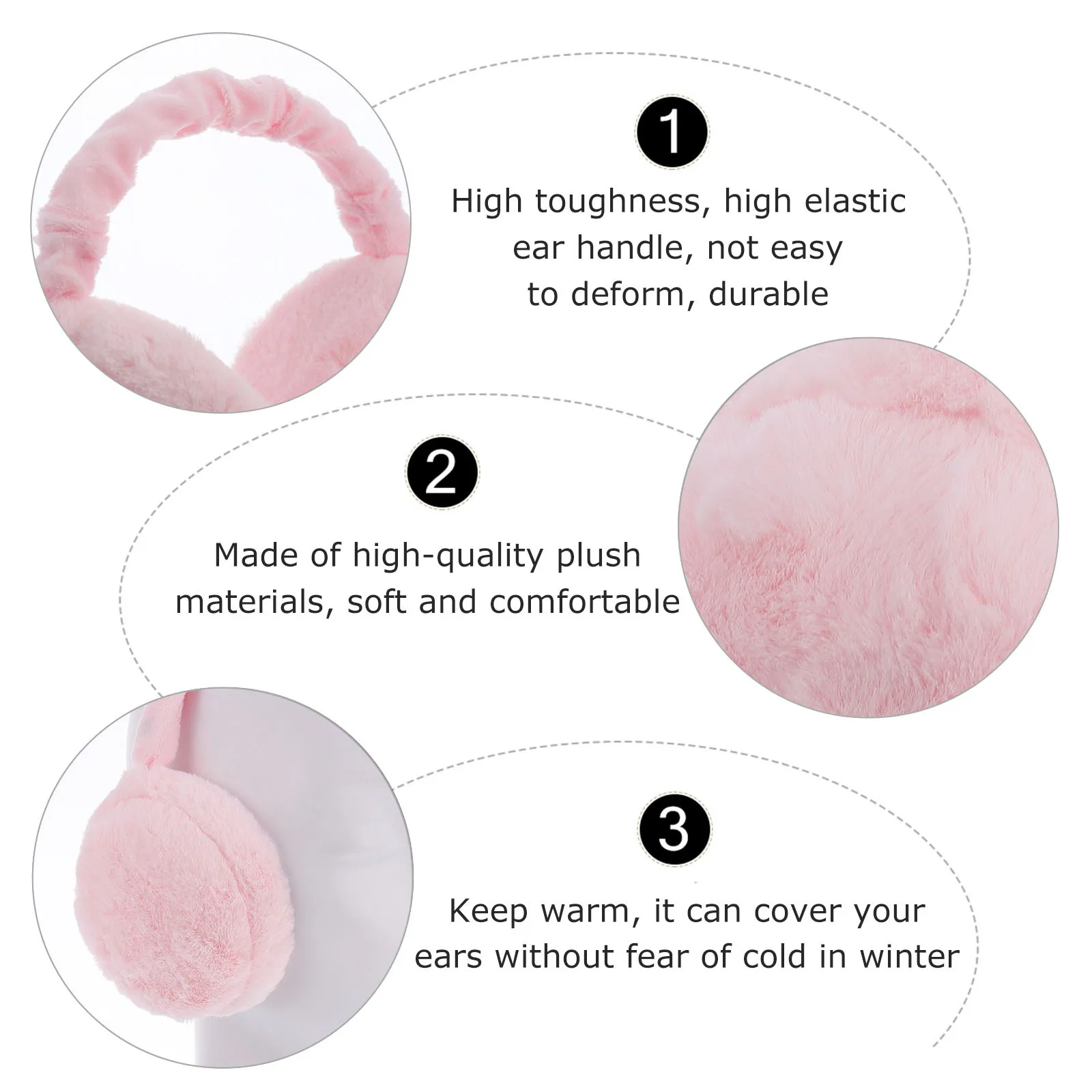 

1pc Women Warmer Cover Folding Girl Earmuff Lovely Earmuff Warm Ear Muff For Cold Weather Cycling Ear Muffs