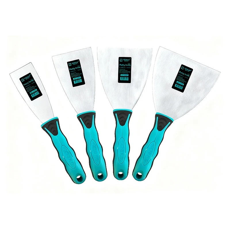 Anti Slip Rubber Handle Stainless Steel Thickened Cleaning Blade Putty Scraper Construction Tool Household Industrial Paint