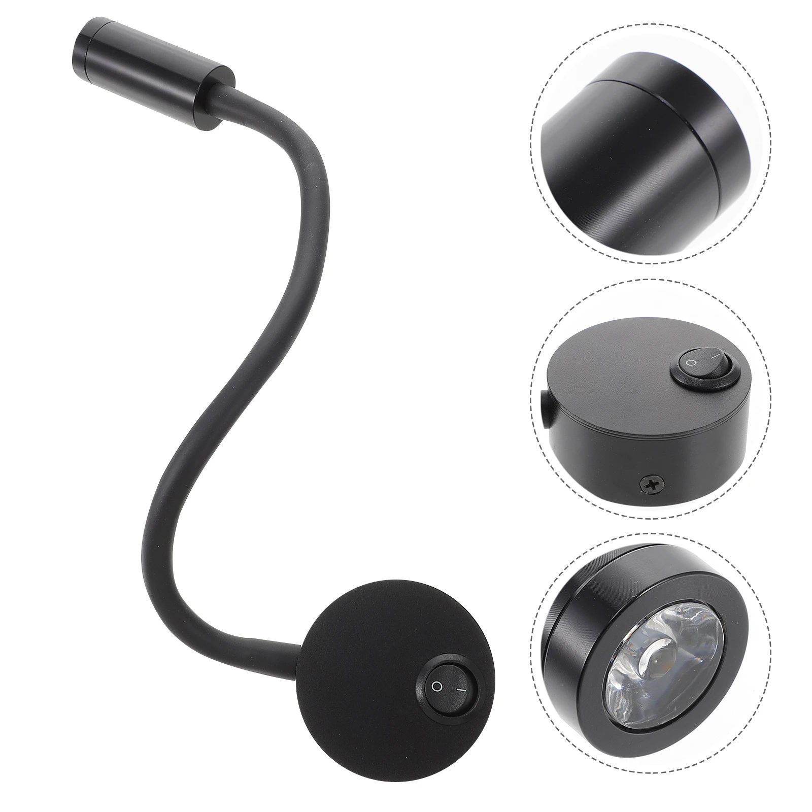 

LED Bedside Lamp Wall Mount Aluminum Iron Art Chassis Decor Light 110-220V 3W for Living Room Bedroom Club