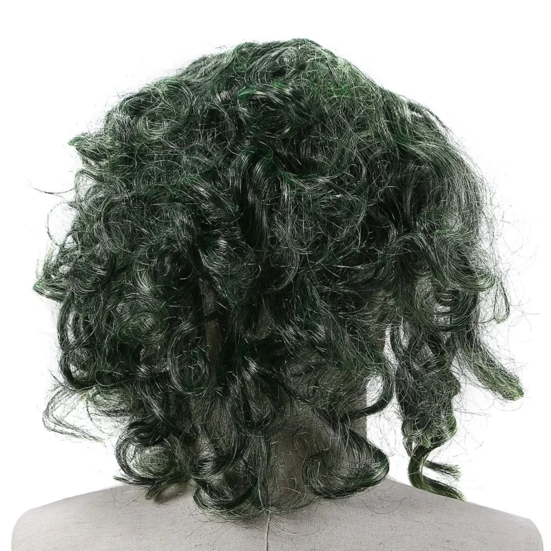 Halloween Joker Latex Mask Dark Knight Cosplay Horror Scary Clown Funny Mask Green Hair Wig Masques Party Dress Up Prop