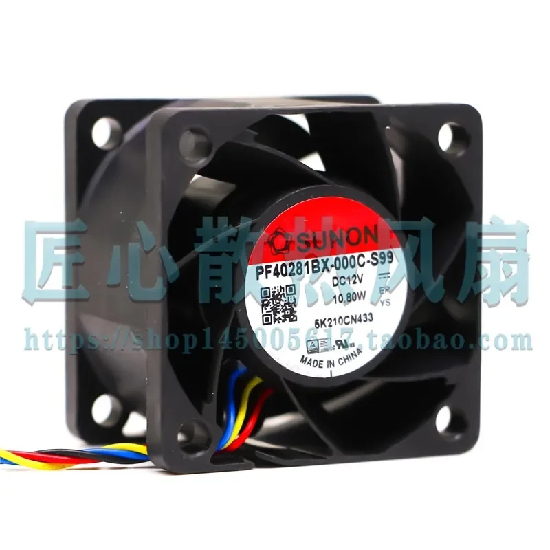 For SUNON PF40281BX-000C-S99 4028 12V 10.8W Built-in Four-Wire PWM Speed Regulating Fan