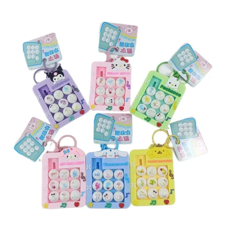 Sanrio Kawaii Hello Kitty Creative Stress Relief Keychain Japanese Cartoon Kuromi Melody Bag Pendant Children's Birthday Gift view 5