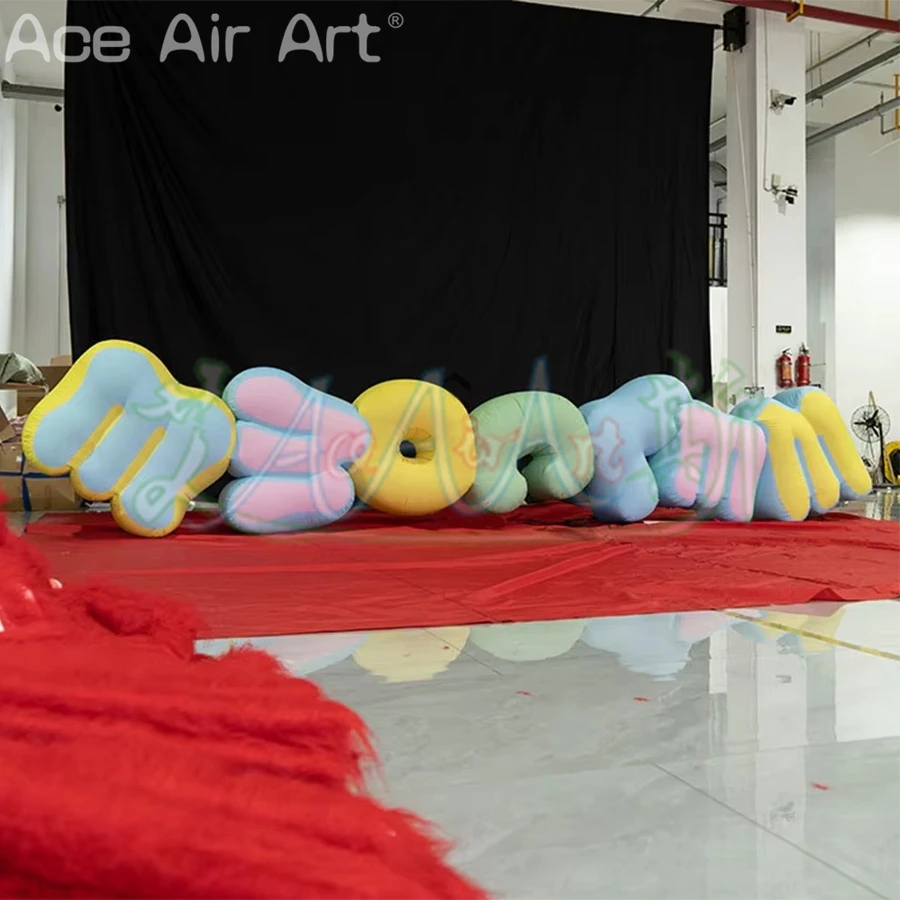 

Портативные индивидуальные надувные буквы с подсветкой для декора вечеринки в честь дня рождения, годовщины и рекламный подарок/декор