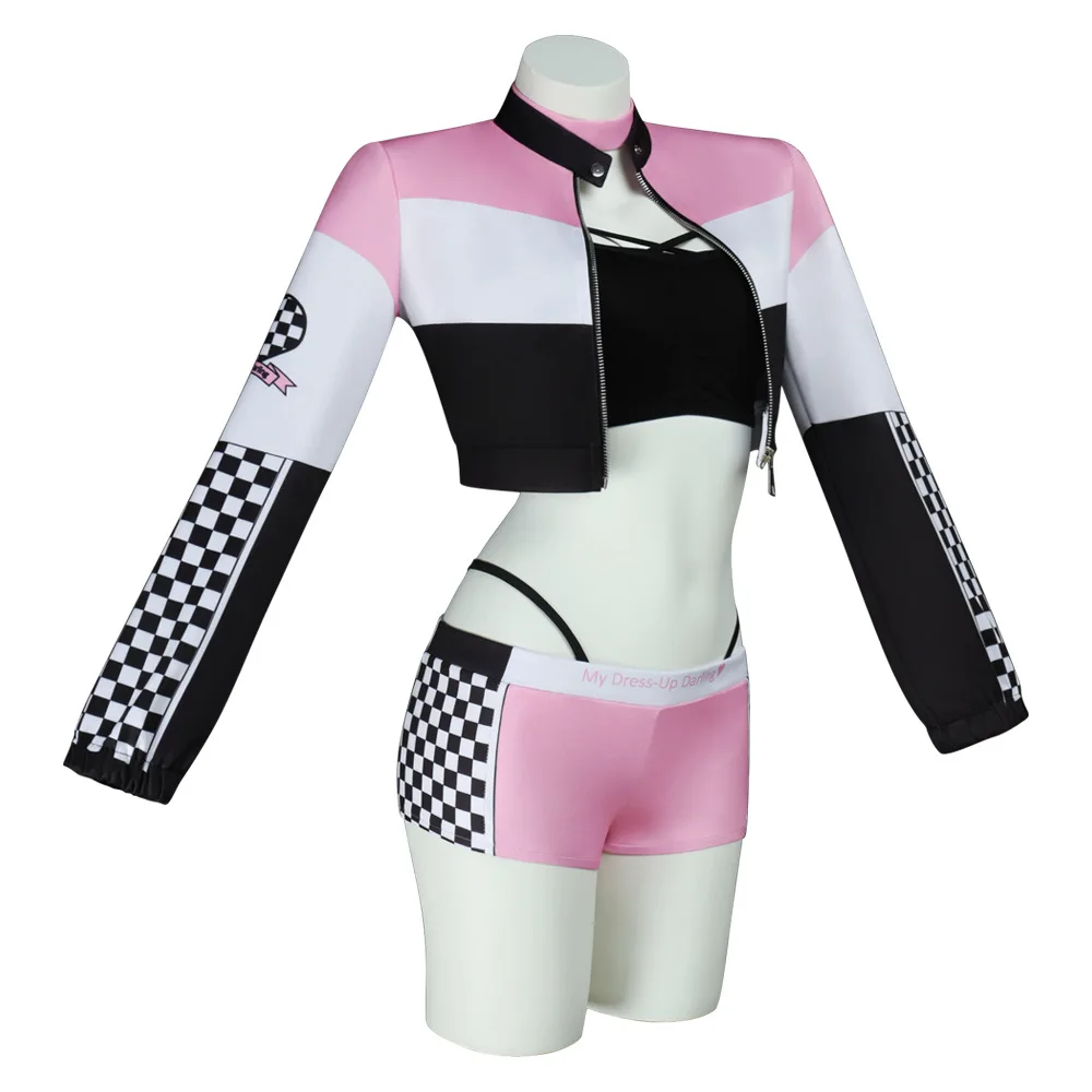 

Аниме Китагава Марин Косплей Костюм My Dress Up Darling Racing Костюм Хэллоуин Косплей Китагава Марин Одежда
