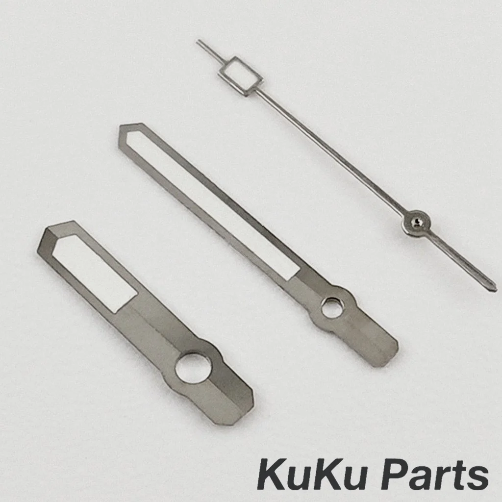 62MAS NH35 Zeiger C3 Starke grüne Leuchtzeiger Silber Gold Roségold Pistolenzeiger Geeignet für NH34 NH35 NH36 4R/7S Uhrwerk