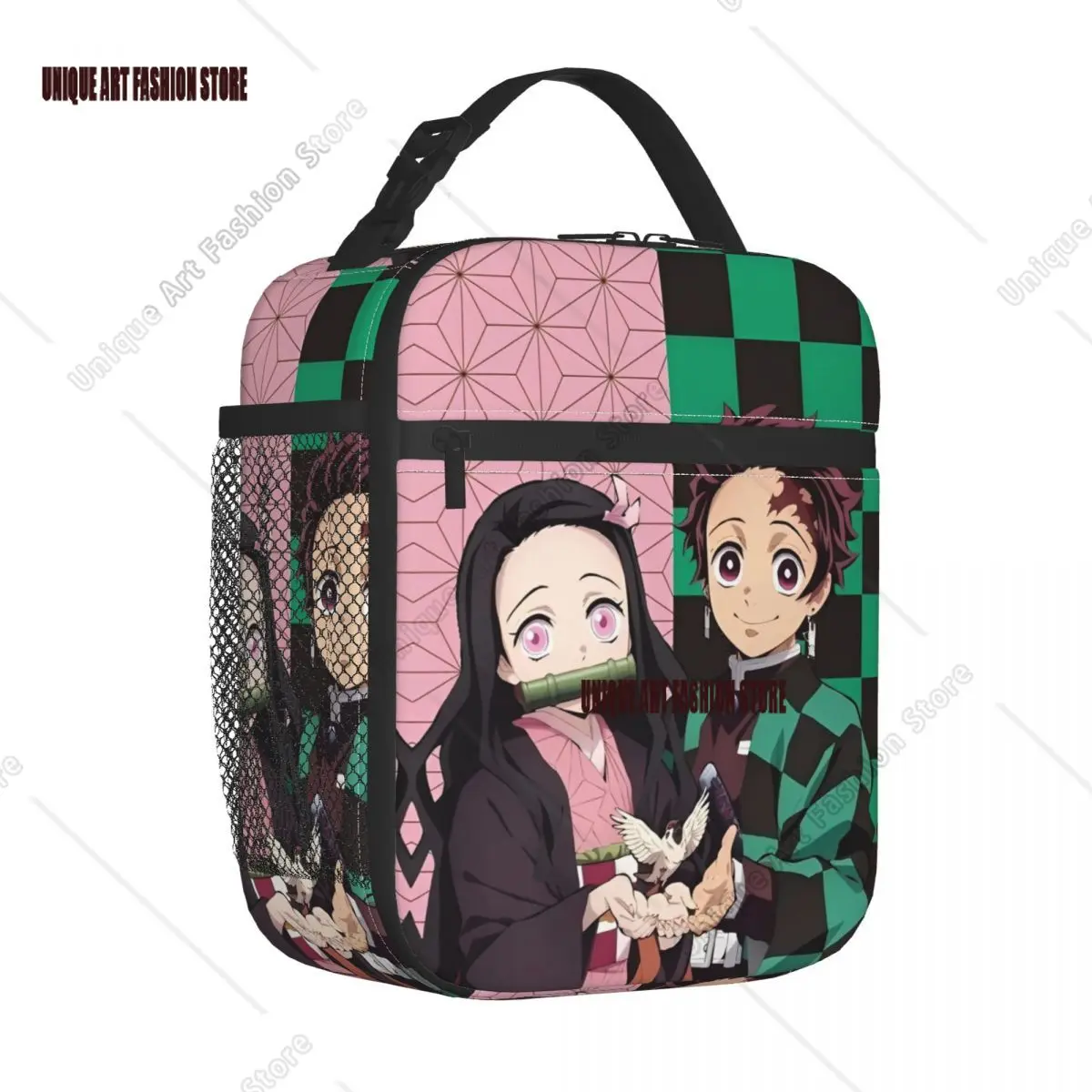 

Demon Slayer Anime Nezuko Tanjiro Insulated Lunch Bags High Capacity Meal Container Thermal Bag Lunch Box Tote Office Outdoor
