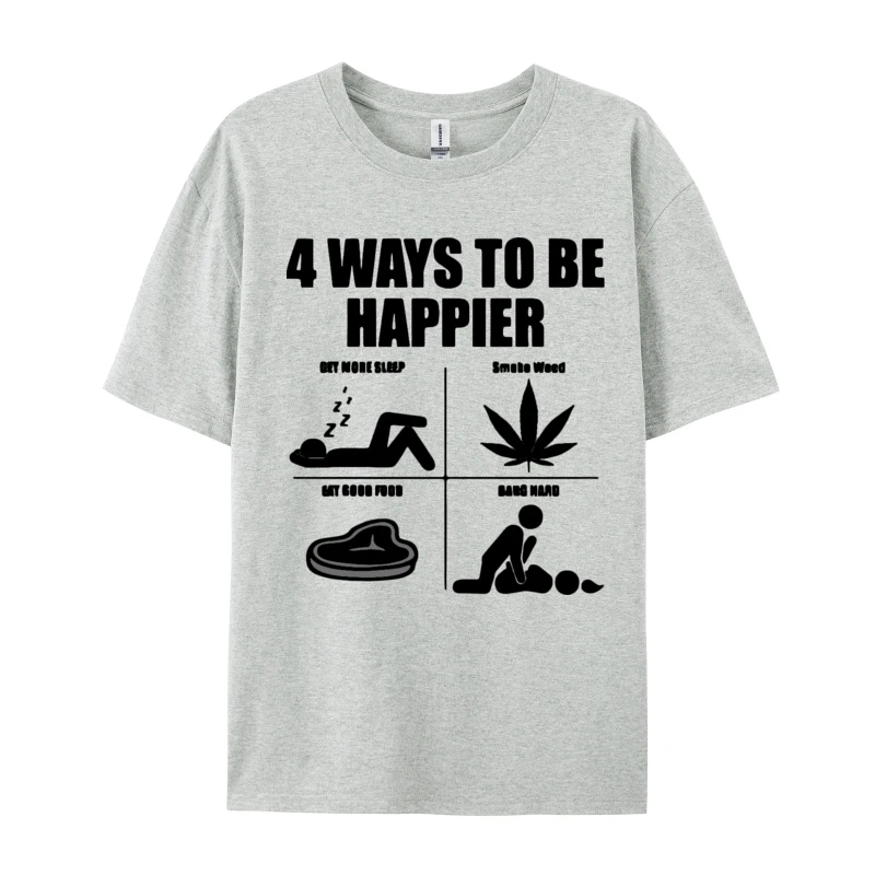 Get More Sleep Smoke Weed Eat Bang Hat T-Shirt Casual Cotton Mens Tops T Shirt Normal On Sale T Shirt