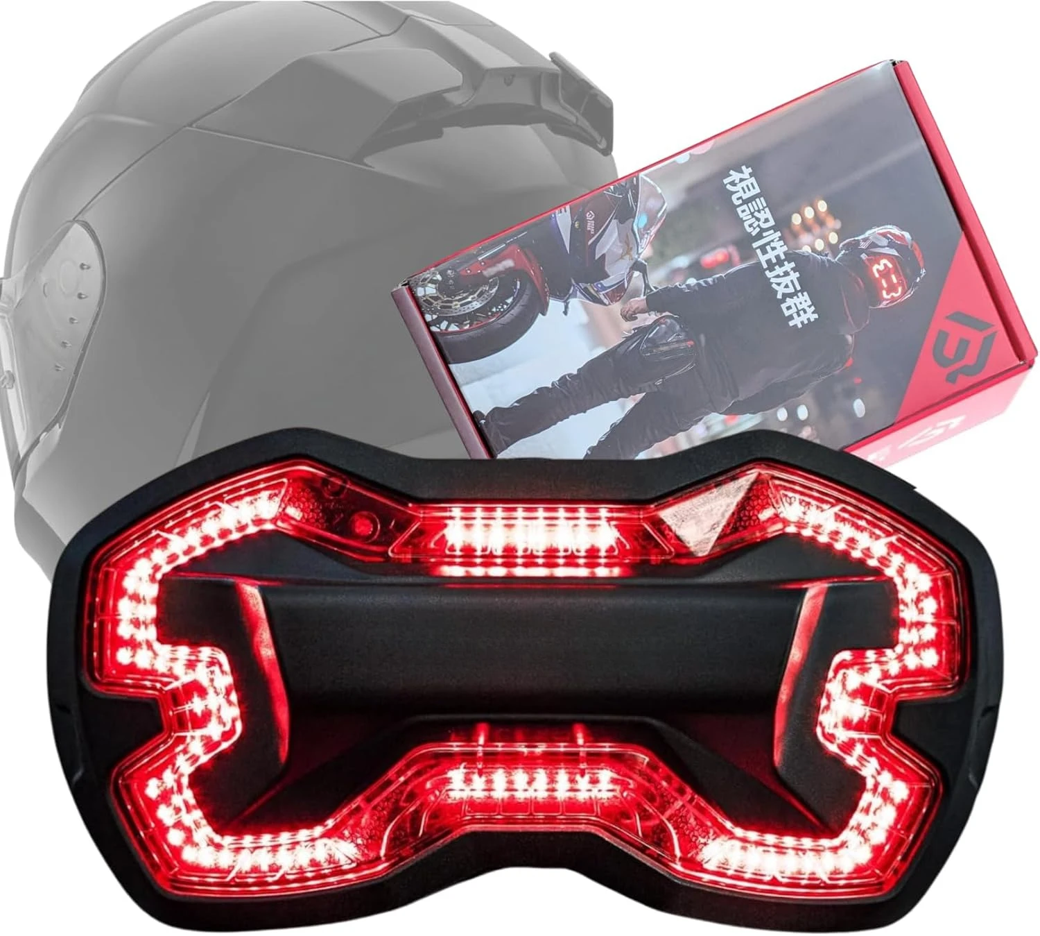 

Helmet Light - Smart Wireless Motorcycle Lights- Weatherproof LED Motorcycle Helmet Light - Lightweight & Aerodynamic Design