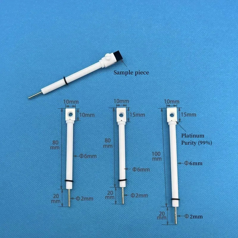 JJ110 upgrade platinum plate electrode clamp platinum working electrode clamp Pt working electrode clamp