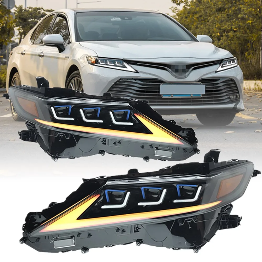 2pc LED Headlights For Toyota Camry 8th Gen 2018-2023 LE SE XLE XSE TRD Car Accessories Modified Led Front Lights Assembly