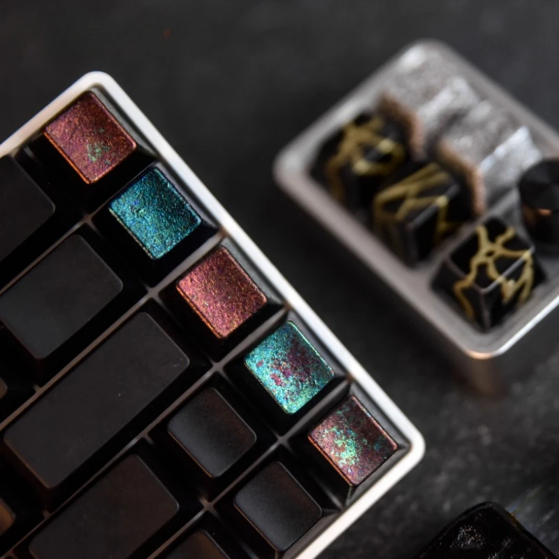 MiFuny Ceramic Keycap Rock Color Series Artisan Keyboard Caps Personalized Handmade Keycaps for Mechanical Keyboard Accessories