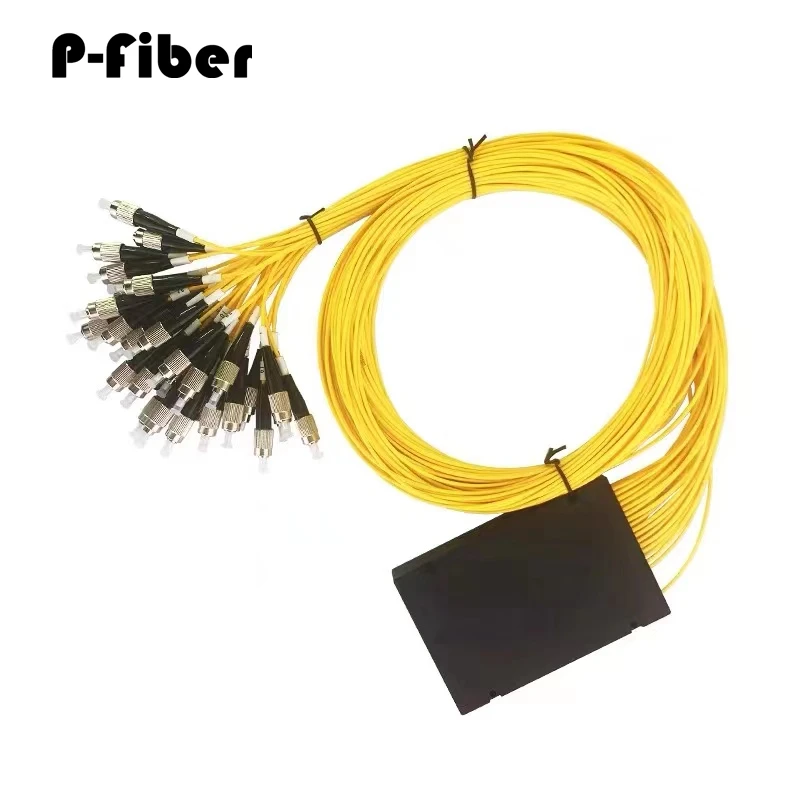 1:32 optical splitter 2pcs 1*32 box PLC pigtail optical fiber splitter SC / LC / FC PC / APC FTTH